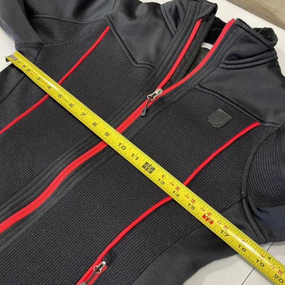 Women’s Spyder Fleece Active full zip jacket black red style 182435 size Medium - Picture 9 of 16